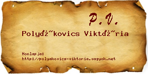 Polyákovics Viktória névjegykártya