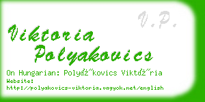 viktoria polyakovics business card
